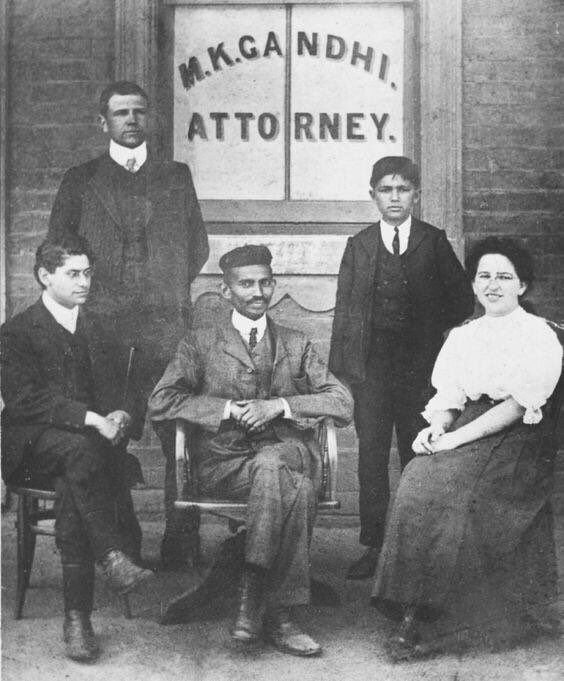 Gandhi as a young lawyer, 1902